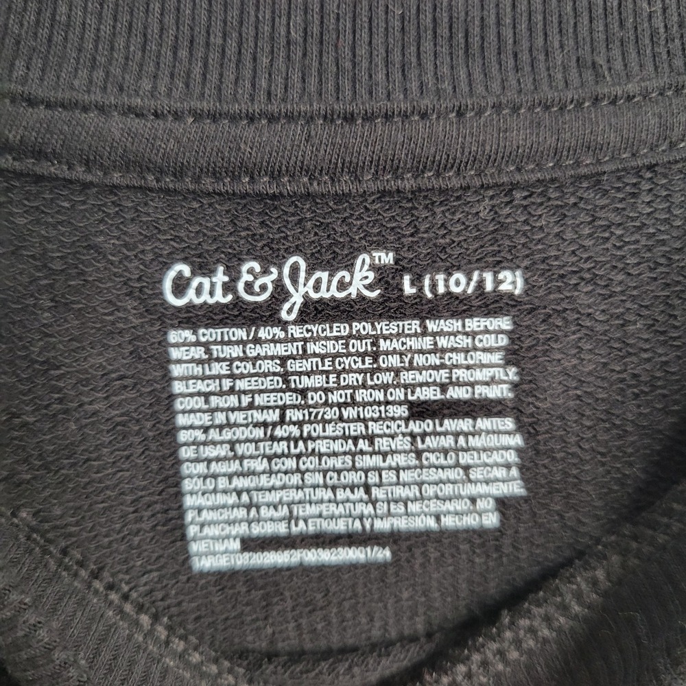 Cat‎ & Jack Halloween Sweatshirt, Spiderweb, Candy, Girls, Size L (10/12) - Picture 3 of 5